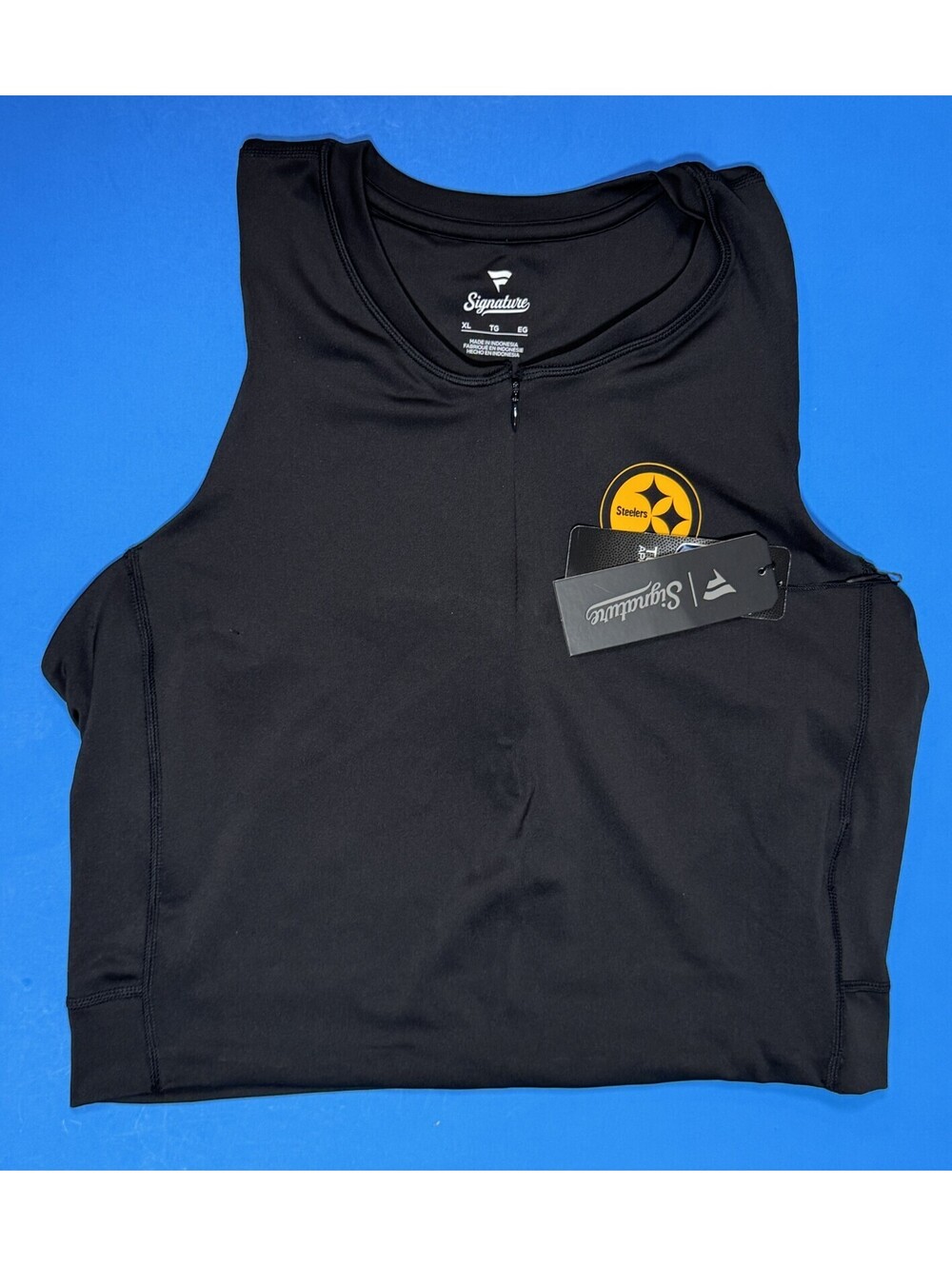 Fanatics Pittsburgh Steelers Black Studio Fitted Gym Tank Top Women's XL NWT